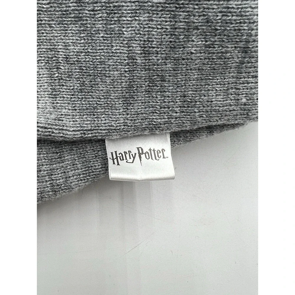 Harry Potter Slytherin Knit Beanie Hat Green Gray Embroidered Logo One Size